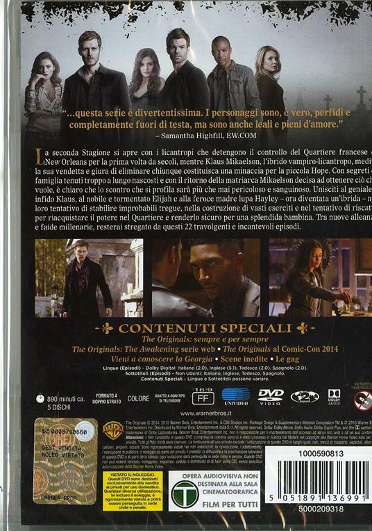 The Originals. Stagione 2. Serie TV ita (5 DVD) di Chris Grismer,Jesse Warn,Jeffrey G. Hunt - DVD - 2