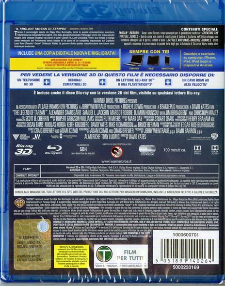 The Legend of Tarzan 3D (Blu-ray + Blu-ray 3D) di David Yates - 8