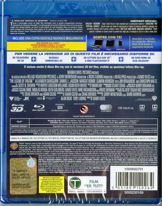 The Legend of Tarzan 3D (Blu-ray + Blu-ray 3D) di David Yates - 8