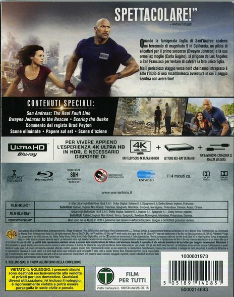 San Andreas (Blu-ray + Blu-ray 4K Ultra HD) di Brad Peyton - 3