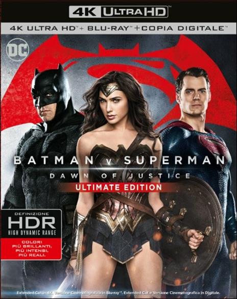 Batman v Superman. Dawn of Justice (Blu-ray + Blu-ray 4K Ultra HD) di Zack Snyder - Blu-ray + Blu-ray Ultra HD 4K