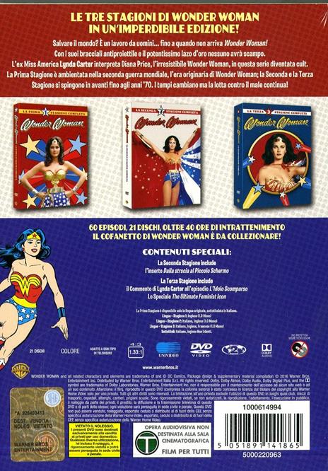 Wonder Woman. The Complete Collection (40th Anniversary Edition) (21 DVD) di Alan Crosland Jr.,Dick Moder,Herb Wallerstein,Leslie H. Martinson - DVD - 3