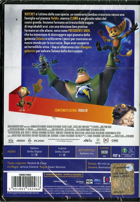 Ratchet & Clank. Il film di Kevin Munroe,Jericca Cleland - DVD - 2