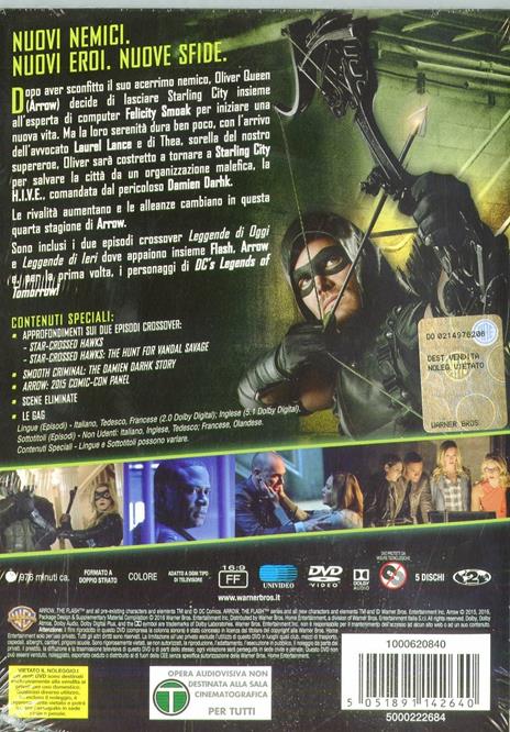 Arrow. Stagione 4. Serie TV ita (5 DVD) di John Behring,Michael Schultz,Guy Norman Bee - DVD - 2