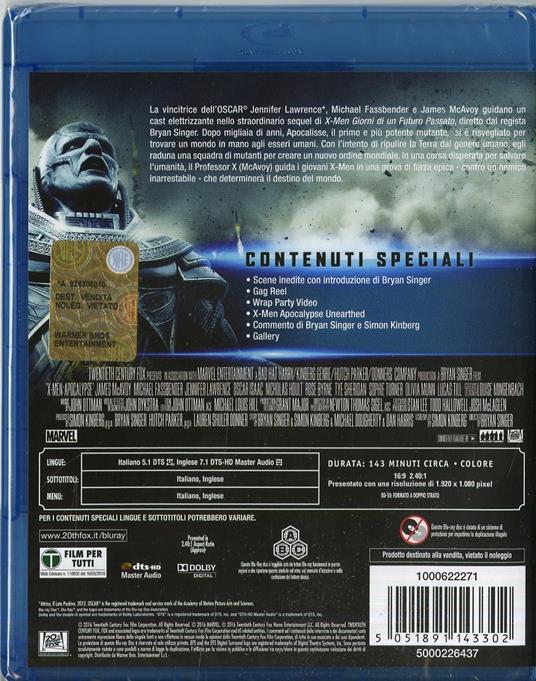 X-Men. Apocalisse (Blu-ray) di Bryan Singer - Blu-ray - 8