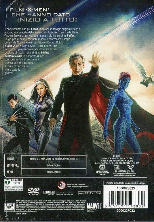 X-Men Trilogy (3 DVD) di Brett Ratner,Bryan Singer - 3