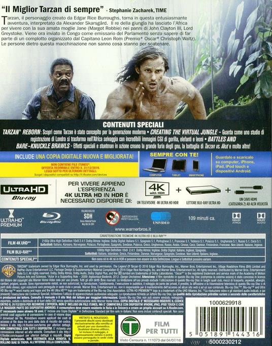 The Legend of Tarzan (Blu-ray + Blu-ray 4K Ultra HD) di David Yates - 8