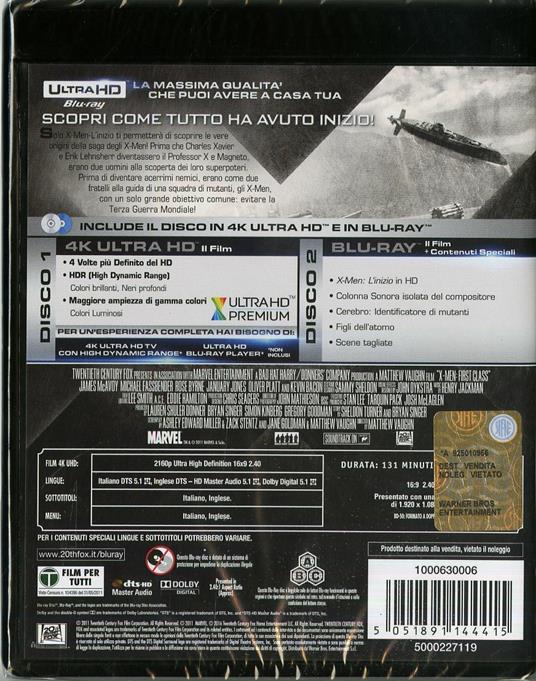 X-Men. L'inizio (Blu-ray + Blu-ray 4K Ultra HD) di Matthew Vaughn - 2
