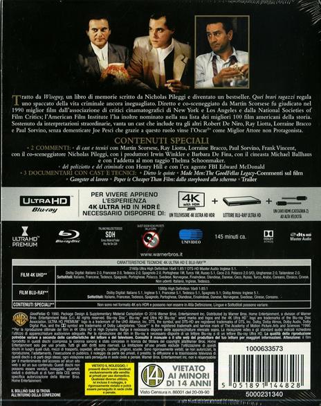 Quei bravi ragazzi (Blu-ray + Blu-ray 4K Ultra HD) di Martin Scorsese - 2