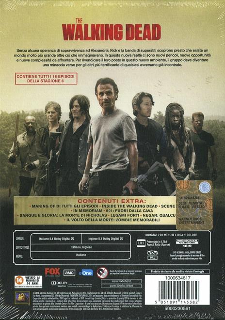 Walking Dead. Stagione 6. Serie TV ita (5 DVD) di Greg Nicotero,Jennifer Chambers Lynch,Michael Slovis,Stephen Williams,Avi Youabian - DVD - 2