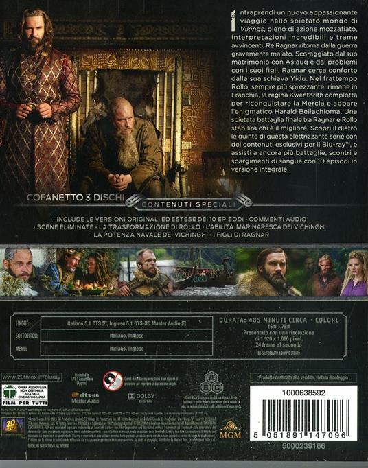Vikings. Stagione 4. Vol. 1. Serie TV ita (3 Blu-ray) di Ken Girotti,Ciaran Donnelly,Johan Renck - Blu-ray - 2