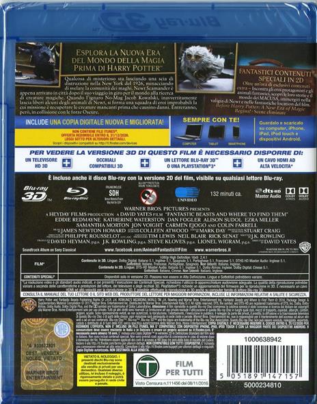 Animali fantastici e dove trovarli (Blu-ray + Blu-ray 3D) di David Yates - Blu-ray + Blu-ray 3D - 10