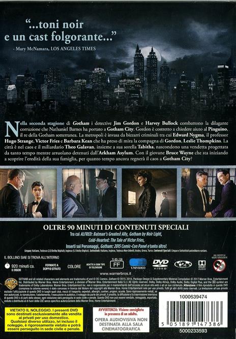 Gotham. Stagione 2 (6 DVD) di T.J. Scott,Danny Cannon,Paul A. Edwards - DVD - 2