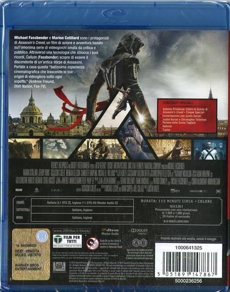 Assassin's Creed (Blu-ray) di Justin Kurzel - Blu-ray - 10