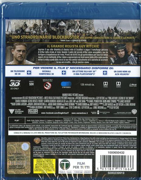 King Arthur. Il potere della spada (Blu-ray 3D) di Guy Ritchie - Blu-ray - 2