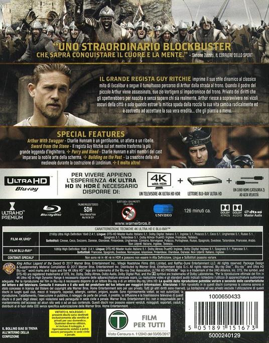 King Arthur. Il potere della spada (Blu-ray + Blu-ray 4K Ultra HD) di Guy Ritchie - 2