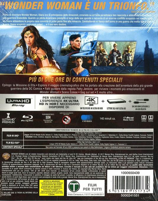 Wonder Woman (Blu-ray + Blu-ray 4K Ultra HD) di Patty Jenkins - 2