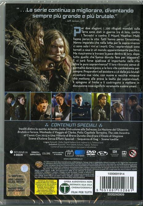 The 100. Stagione 3. Serie TV ita (4 DVD) di Dean White,Mairzee Almas,Omar Madha - DVD - 2