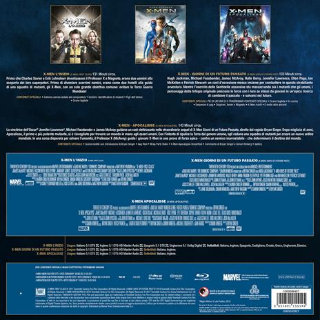 X-Men Beginning Trilogy. Vinyl Edition (3 Blu-ray) di Bryan Singer,Matthew Vaughn - 3