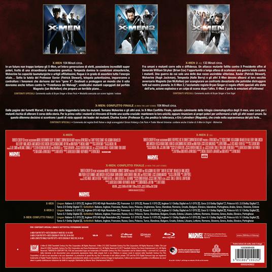 X-Men Conflitto finale Trilogy. Vinyl Edition (3 Blu-ray) di Brett Ratner,Bryan Singer - 3