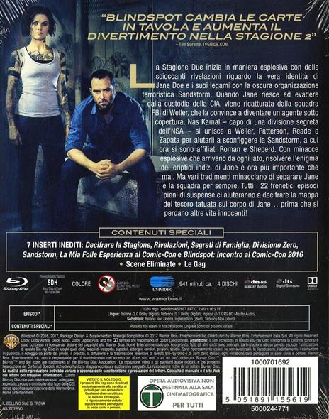 Blinddpot. Stagione 2. Serie Tv ita (4 Blu-ray) di Marcos Siega,Mark Pellington,Karen Gaviola,David McWhirter,Steve Shill - Blu-ray - 2