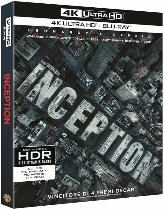 Inception (Blu-ray + Blu-ray 4K Ultra HD) di Christopher Nolan