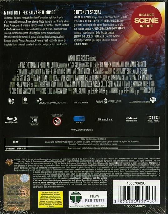 Justice League. Con Digibook (Blu-ray) di Zack Snyder - Blu-ray - 2