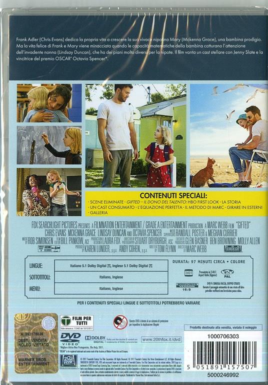 Gifted. Il dono del talento (DVD) di Marc Webb - DVD - 10