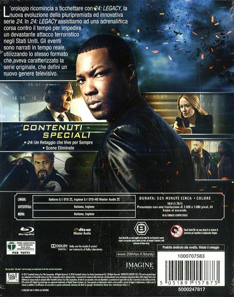 24: Legacy. Stagione 1. Serie TV ita (3 Blu-ray) di on Cassar,Stephen Hopkins,Nelson McCormick - Blu-ray - 2