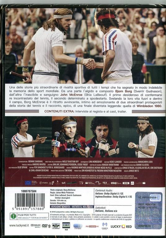 Borg - McEnroe (DVD) di Janus Metz Pedersen - DVD - 8