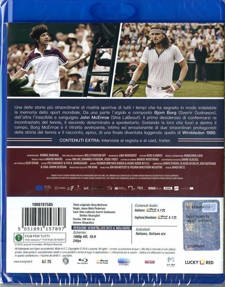 Borg - McEnroe (Blu-ray) di Janus Metz Pedersen - Blu-ray - 8