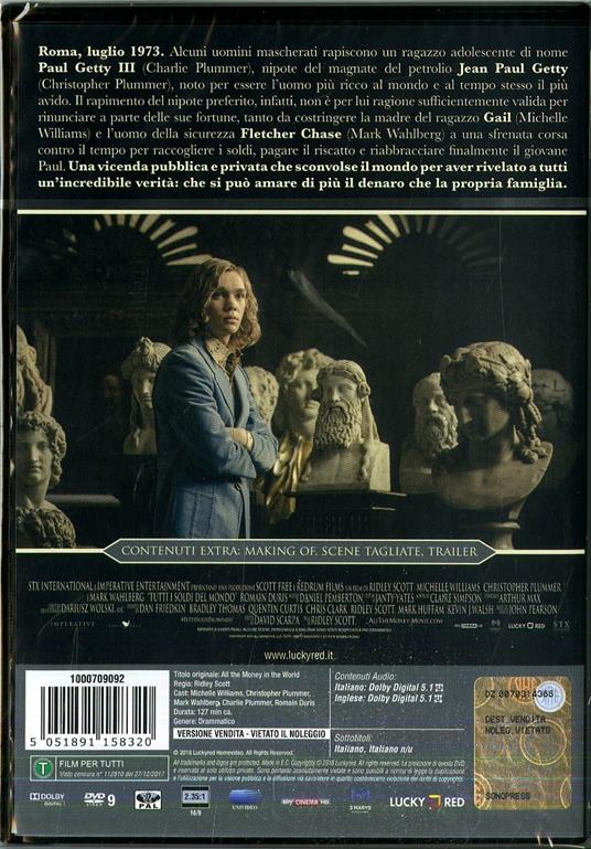 Tutti i soldi del mondo (DVD) di Ridley Scott - DVD - 2