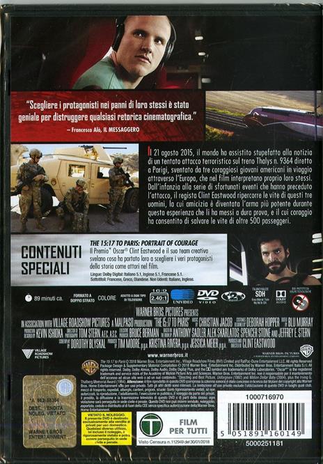 15:17 Attacco al treno (DVD) di Clint Eastwood - DVD - 3