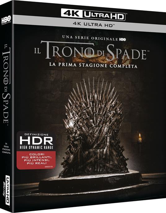 Il trono di spade. Game of Thrones. Stagione 1. Serie TV ita (4 Blu-ray Ultra HD 4K) di Timothy Van Patten,Brian Kirk,Daniel Minahan - Blu-ray Ultra HD 4K - 4
