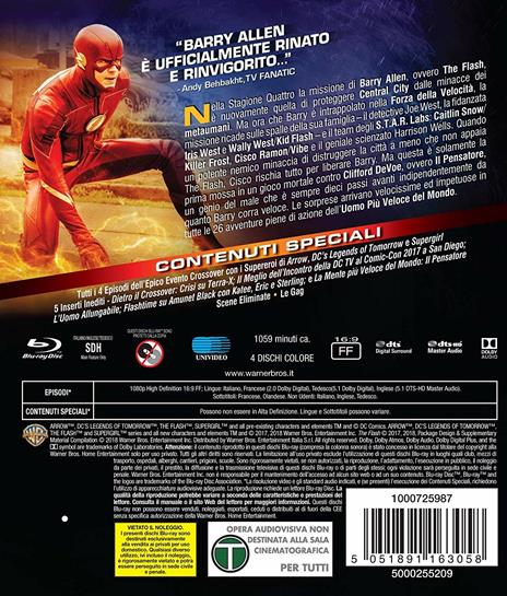 The Flash. Stagione 4. Serie TV ita (Blu-ray) di Dermott Downs,Ralph Hemecker,Glen Winter - Blu-ray - 2