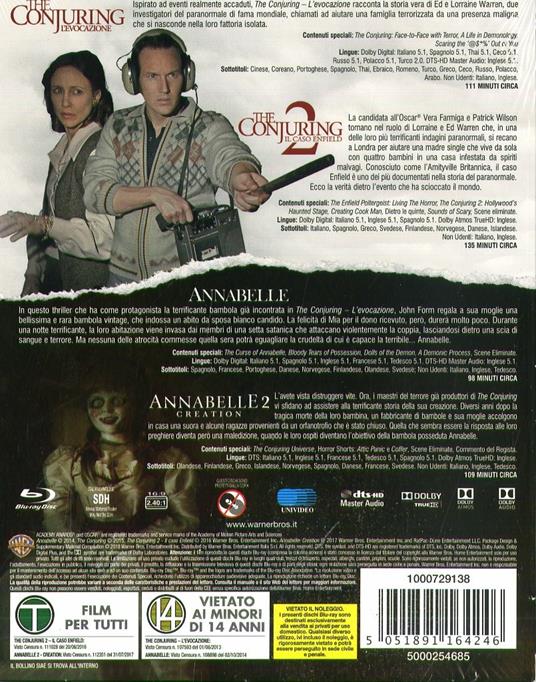 Cofanetto Conjuring Collection (4 Blu-ray) di James Wan,John R. Leonetti,David F. Sandberg - 2