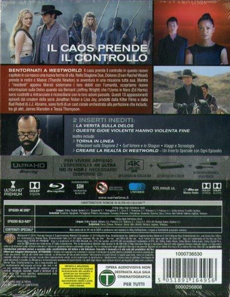 Westworld. Stagione 2. Serie TV ita (Blu-ray + Blu-ray Ultra HD 4K) di Jonathan Nolan,Fred Toye,Jonny Campbell,Richard J. Lewis - Blu-ray + Blu-ray Ultra HD 4K - 3