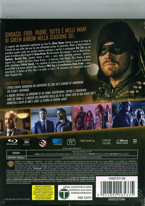 Arrow. Stagione 6. Serie TV ita (4 Blu-ray) di James Bamford,Michael Schultz,Wendey Stanzler,Jesse Warn - Blu-ray - 2