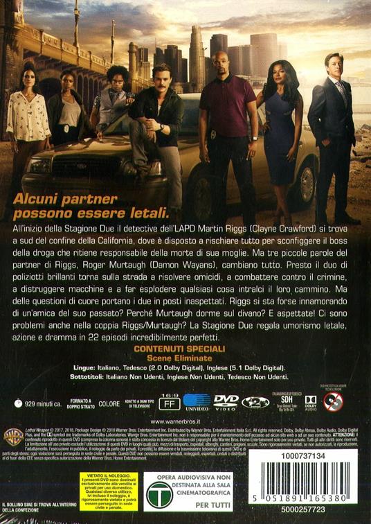 Lethal Weapon. Stagione 2. Serie TV ita (DVD) di Steve Boyum,Jason Ensler,Antonio Negret,Rob Seidenglanz - DVD - 2