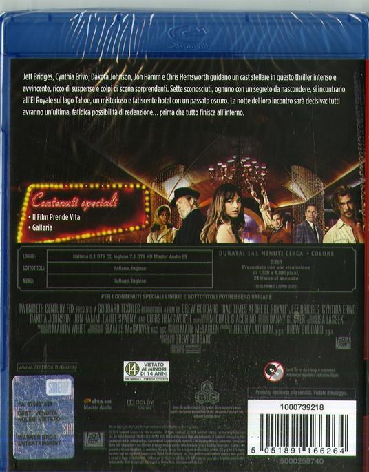 7 sconosciuti a El Royale (Blu-ray) di Drew Goddard - Blu-ray - 2