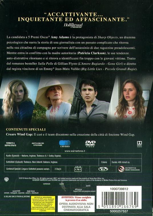 Sharp Objects. Stagione 1. Serie TV ita (2 DVD) di Jean-Marc Vallée - DVD - 2