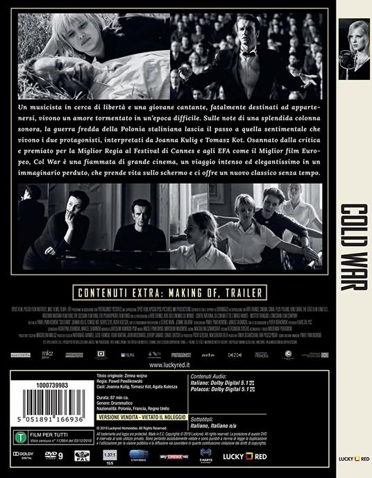 Cold War (DVD) di Pawel Pawlikowski - DVD - 2