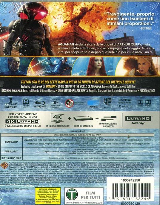 Aquaman (Blu-ray + Blu-ray 4K Ultra HD) di James Wan - Blu-ray + Blu-ray Ultra HD 4K - 2