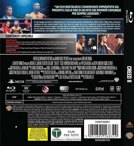 Creed 2 (Blu-ray) di Steve Caple jr. - Blu-ray - 2