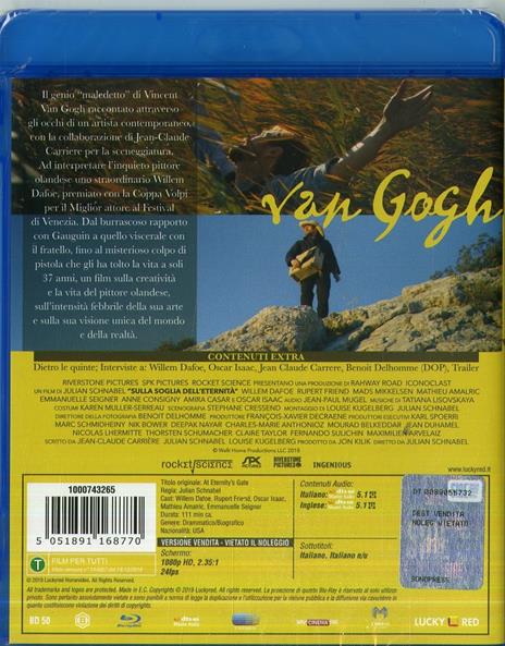 Van Gogh. Sulla soglia dell'eternità (Blu-ray) di Julian Schnabel - Blu-ray - 2