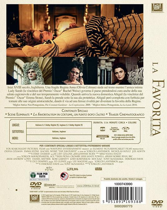 La favorita (DVD) di Yorgos Lanthimos - DVD - 2