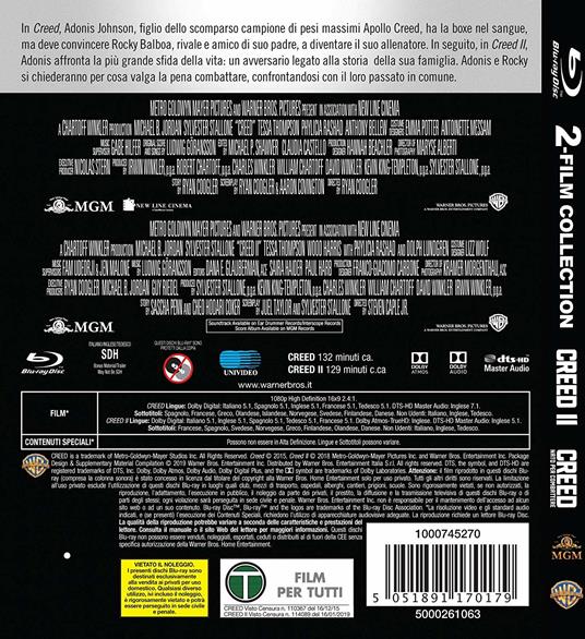 Cofanetto Creed 1-2 (2 Blu-ray) di Ryan Coogler,Steve Caple jr. - 2
