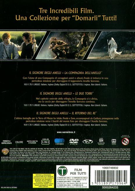 Il signore degli anelli. La trilogia cinematografica (3 DVD) di Peter Jackson - 2