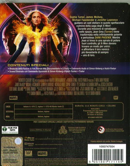X-Men. Dark Phoenix. Con Steelbook (Blu-ray) di Simon Kinberg - Blu-ray - 4