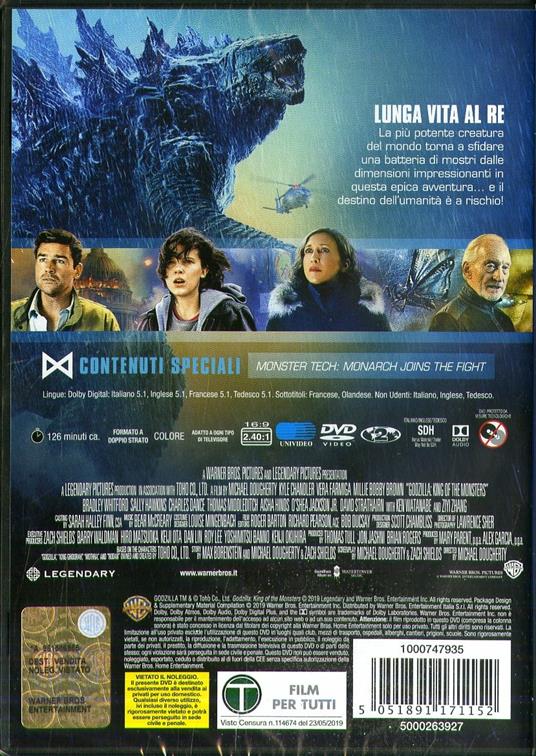 Godzilla 2. King of the Monsters (DVD) di Michael Dougherty - DVD - 2